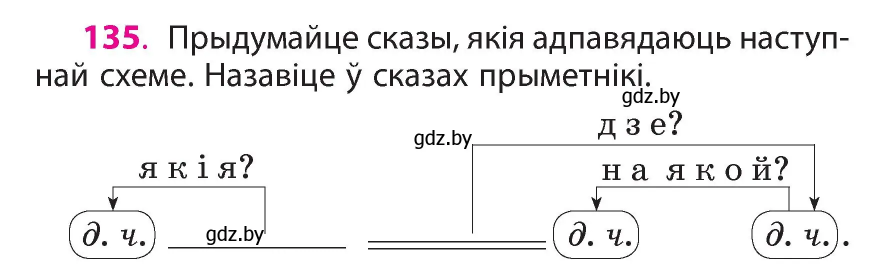 Условие номер 135 (страница 79) гдз по белорусскому языку 3 класс Свириденко, учебник 2 часть