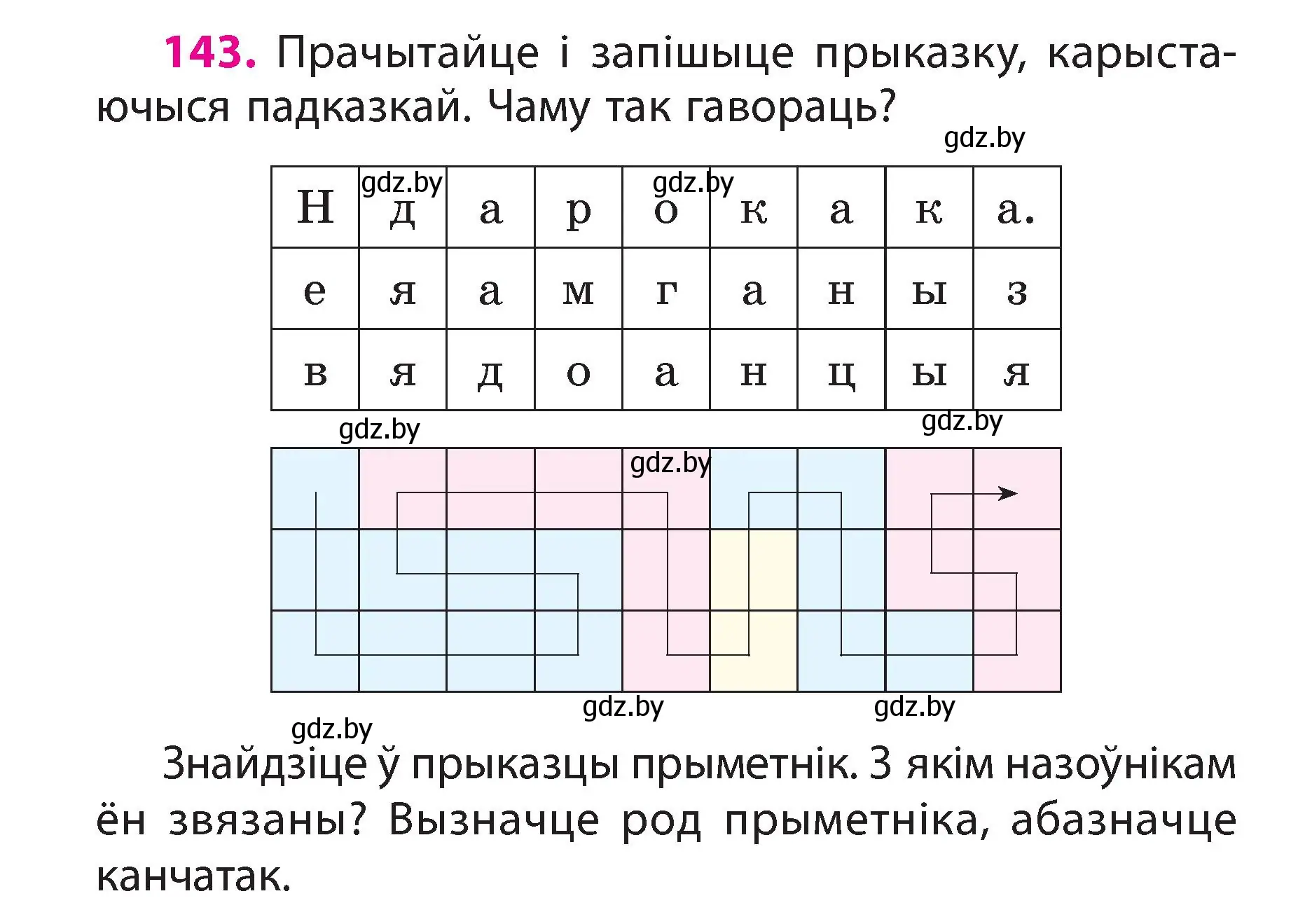 Условие номер 143 (страница 84) гдз по белорусскому языку 3 класс Свириденко, учебник 2 часть