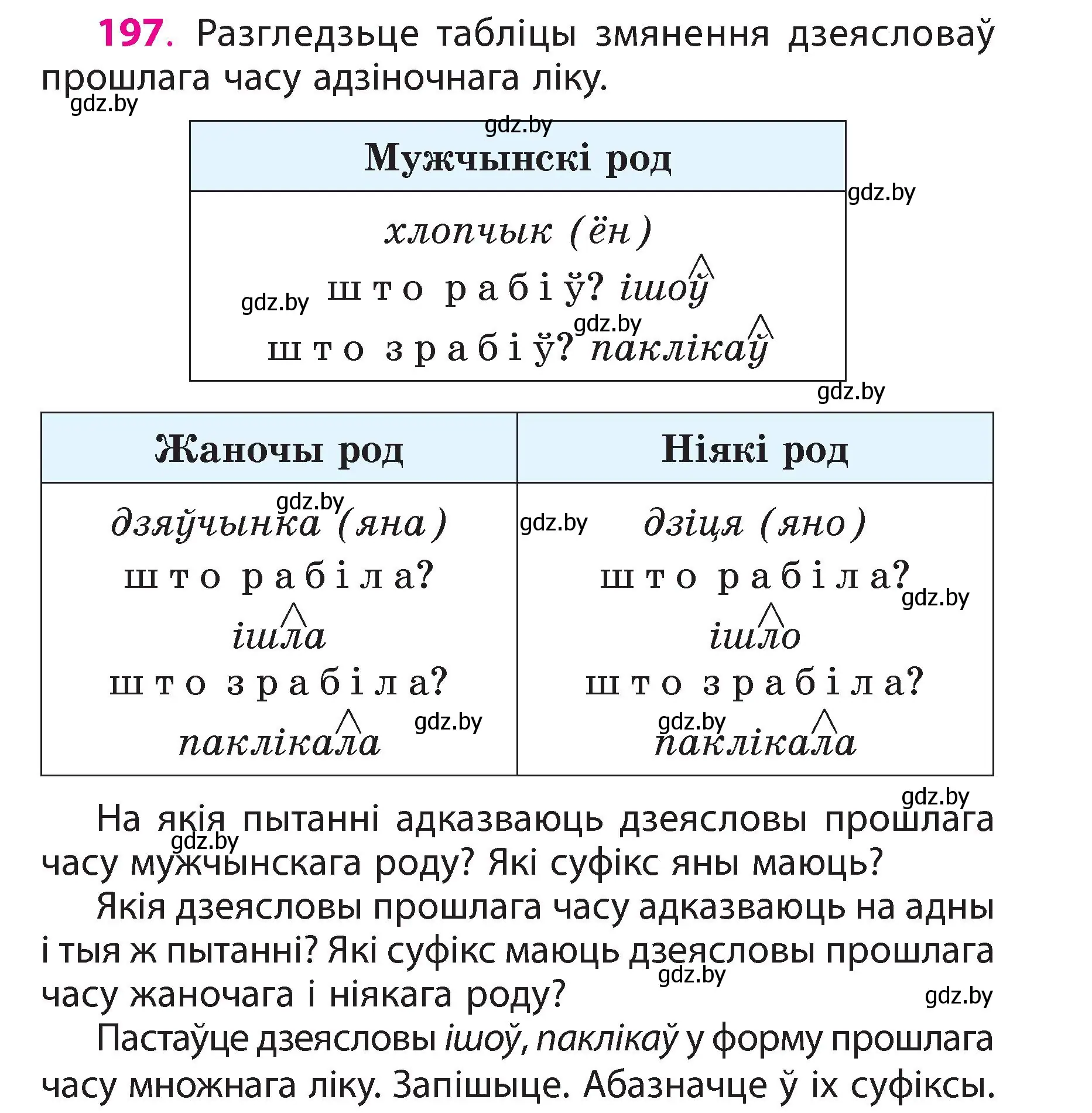 Условие номер 197 (страница 111) гдз по белорусскому языку 3 класс Свириденко, учебник 2 часть