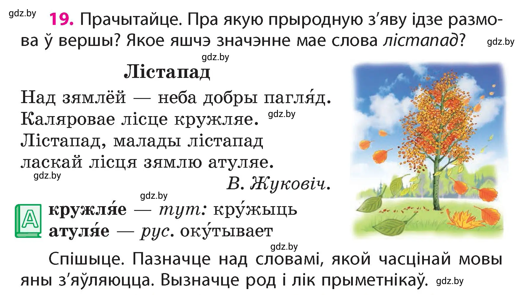 Условие номер 19 (страница 13) гдз по белорусскому языку 4 класс Свириденко, учебник