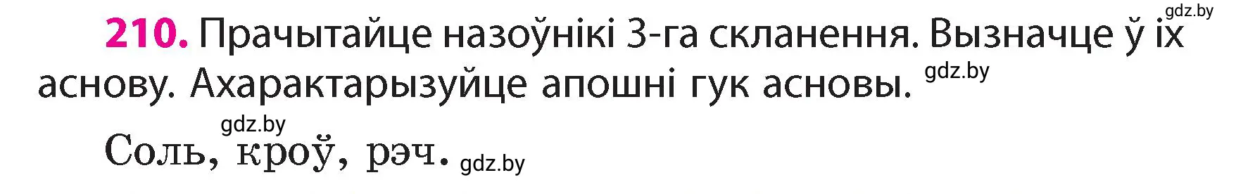 Условие номер 210 (страница 125) гдз по белорусскому языку 4 класс Свириденко, учебник