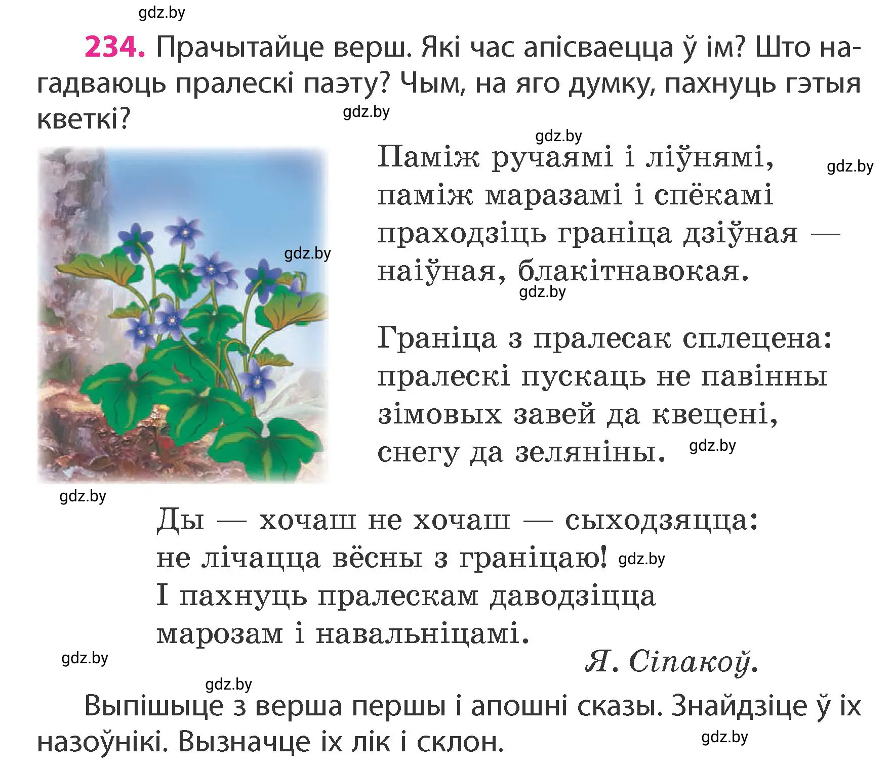 Условие номер 234 (страница 138) гдз по белорусскому языку 4 класс Свириденко, учебник