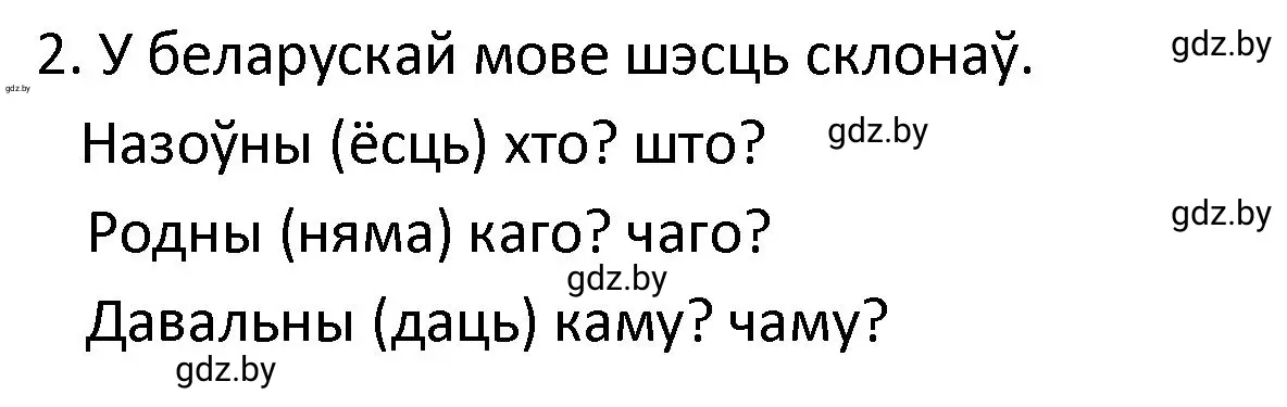 Решение номер 2 (страница 142) гдз по белорусскому языку 4 класс Свириденко, учебник