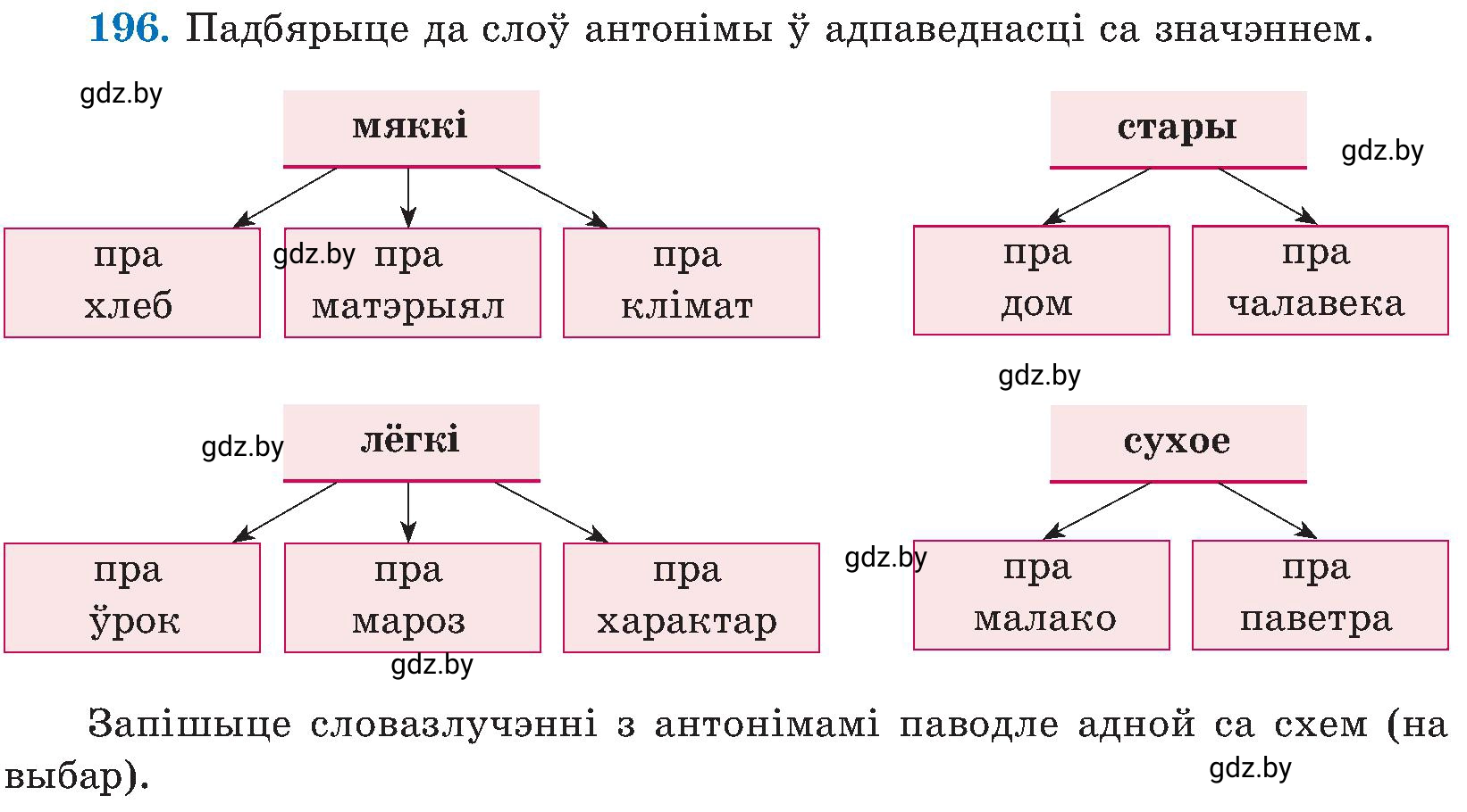 Условие номер 196 (страница 100) гдз по белорусскому языку 5 класс Валочка, Зелянко, учебник 2 часть