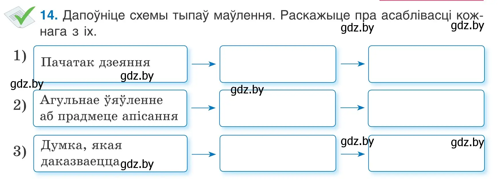 Условие номер 14 (страница 10) гдз по белорусскому языку 6 класс Валочка, Зелянко, учебник