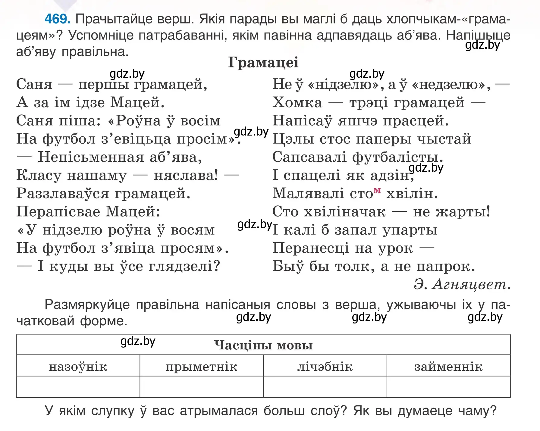 Условие номер 469 (страница 227) гдз по белорусскому языку 6 класс Валочка, Зелянко, учебник