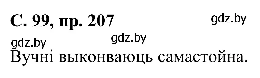 Решение номер 207 (страница 99) гдз по белорусскому языку 6 класс Валочка, Зелянко, учебник