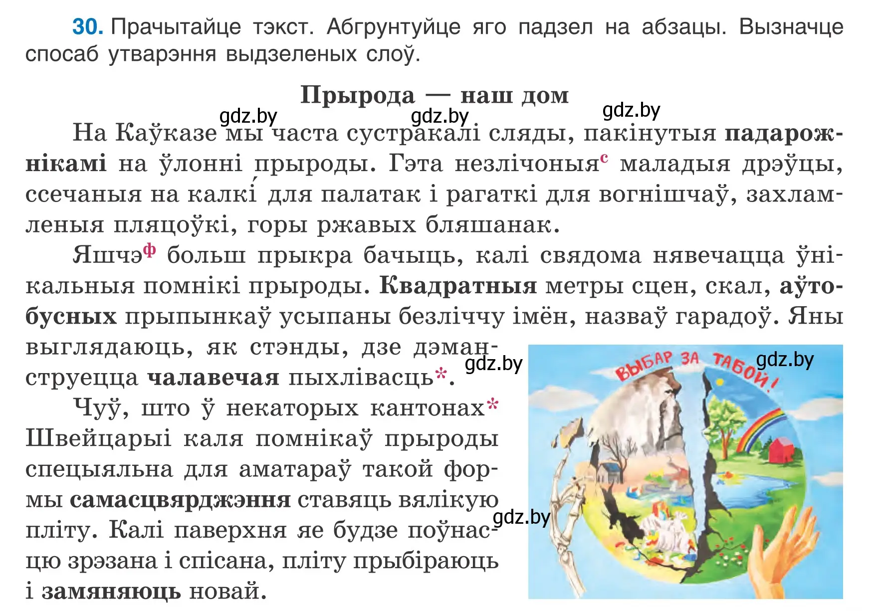 Условие номер 30 (страница 23) гдз по белорусскому языку 7 класс Валочка, Зелянко, учебник