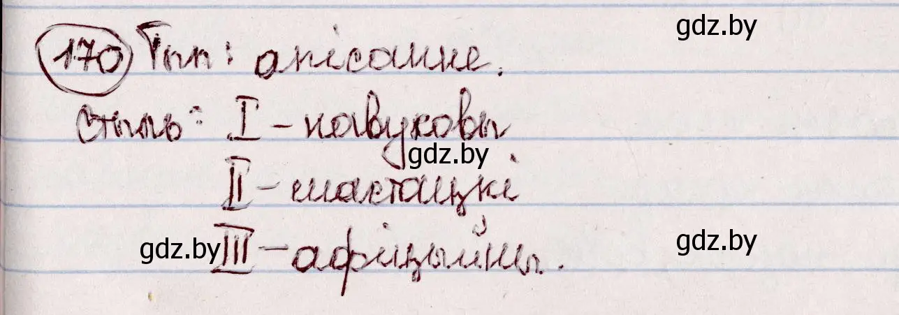 Решение номер 170 (страница 97) гдз по белорусскому языку 7 класс Валочка, Зелянко, учебник