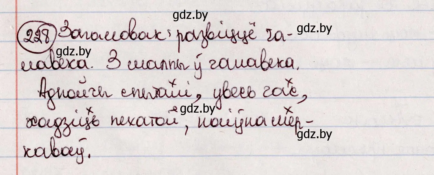 Решение номер 228 (страница 129) гдз по белорусскому языку 7 класс Валочка, Зелянко, учебник