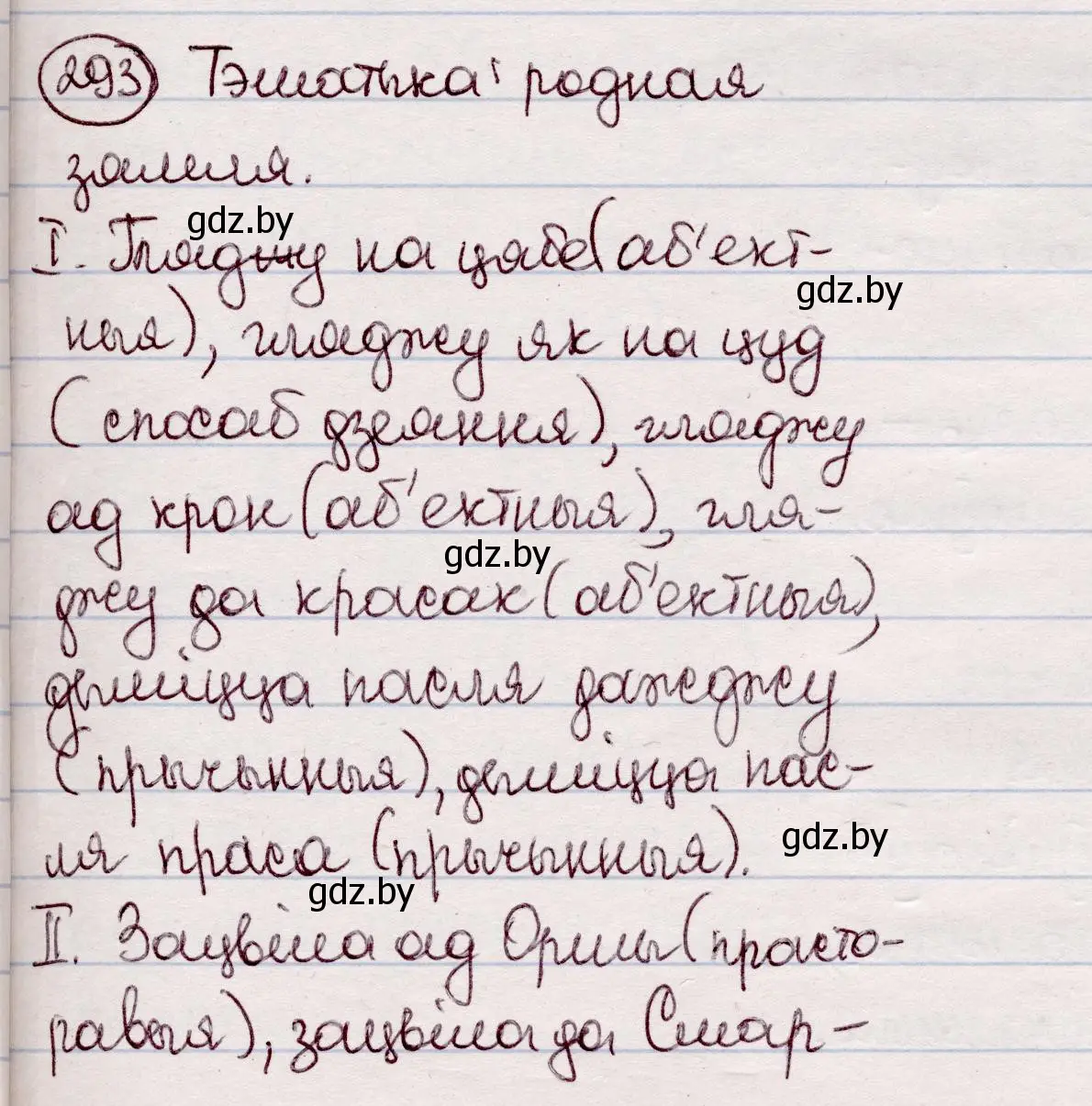 Решение номер 293 (страница 171) гдз по белорусскому языку 7 класс Валочка, Зелянко, учебник