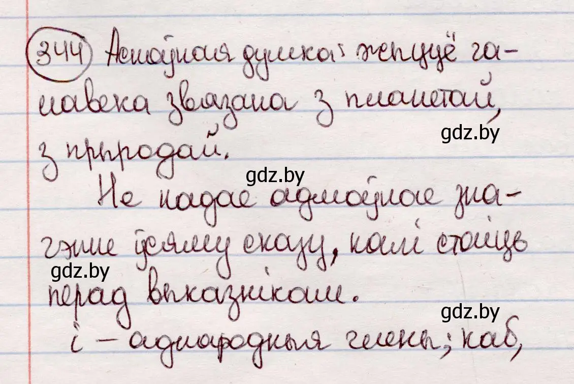 Решение номер 344 (страница 204) гдз по белорусскому языку 7 класс Валочка, Зелянко, учебник