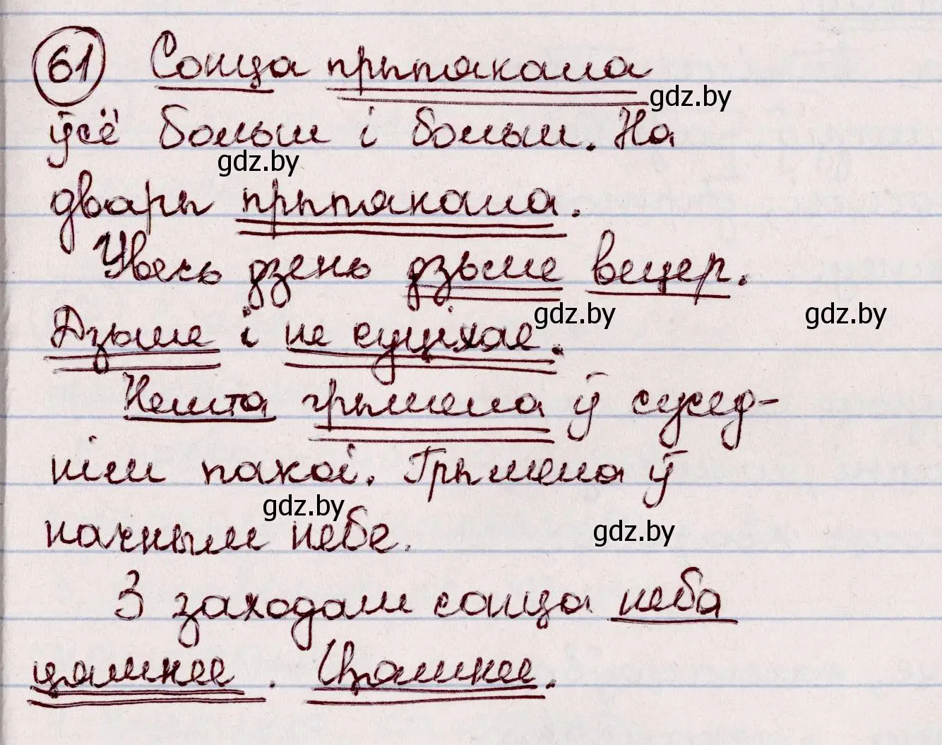 Решение номер 61 (страница 40) гдз по белорусскому языку 7 класс Валочка, Зелянко, учебник