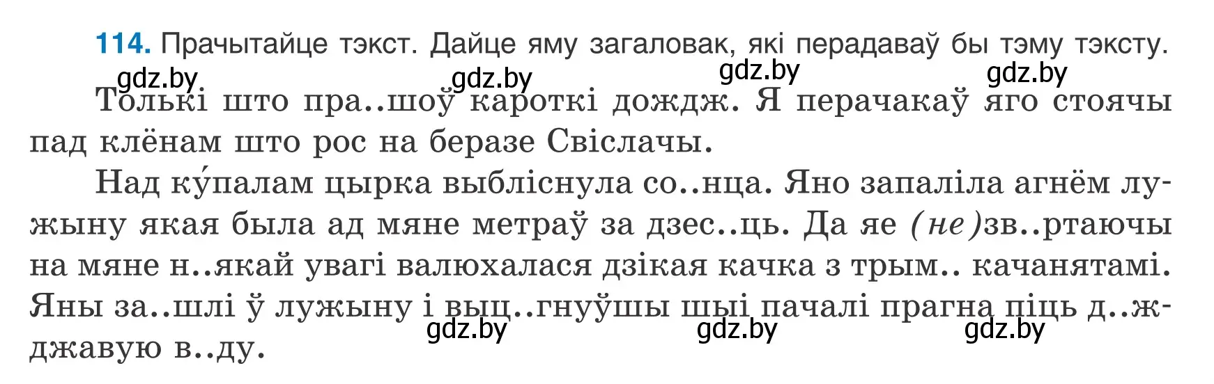 Условие номер 114 (страница 81) гдз по белорусскому языку 9 класс Валочка, Васюкович, учебник