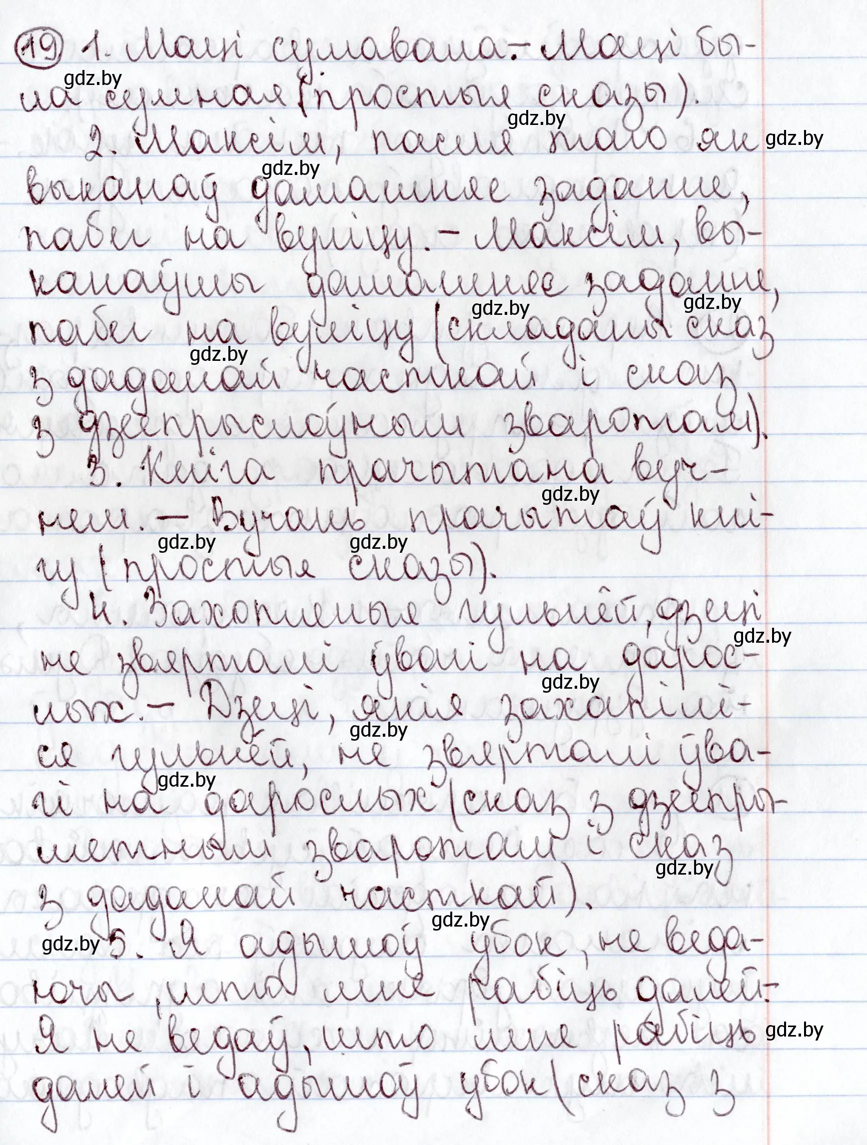 Решение номер 19 (страница 14) гдз по белорусскому языку 9 класс Валочка, Васюкович, учебник