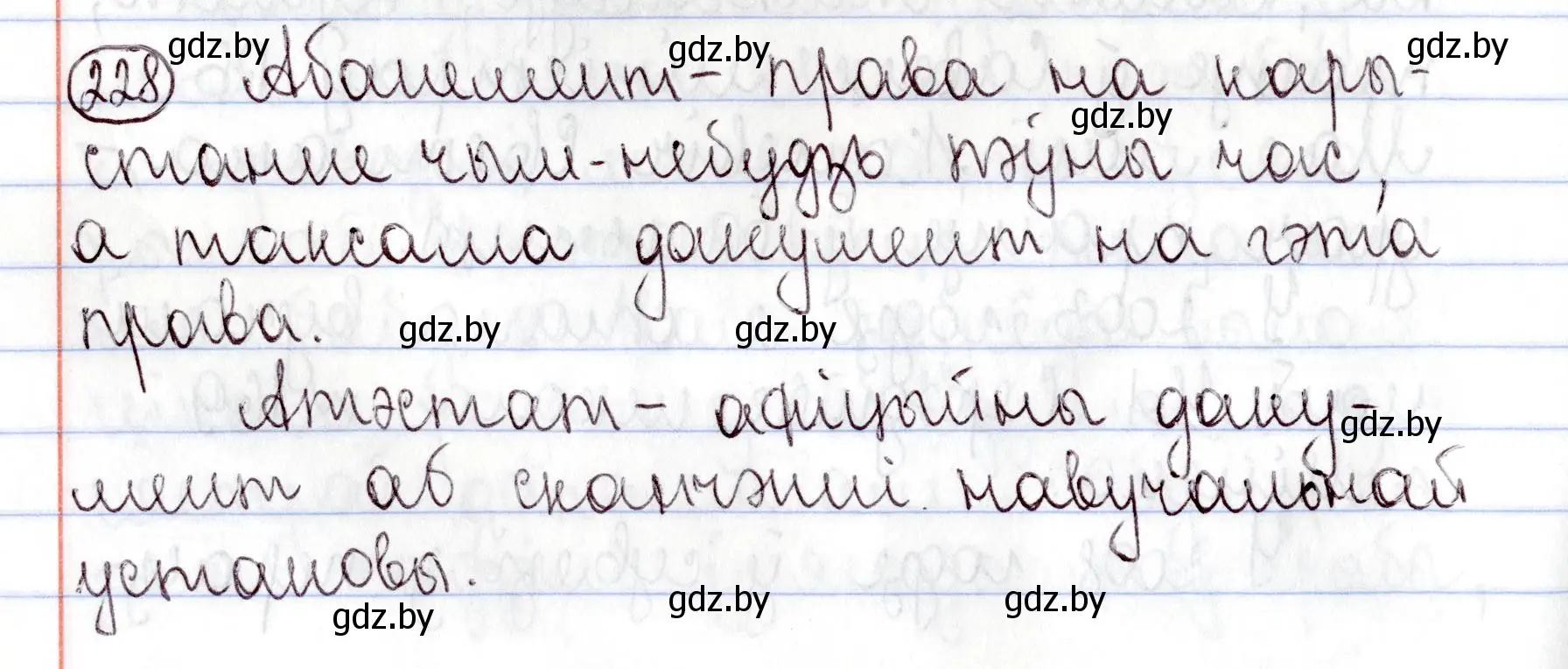 Решение номер 228 (страница 160) гдз по белорусскому языку 9 класс Валочка, Васюкович, учебник