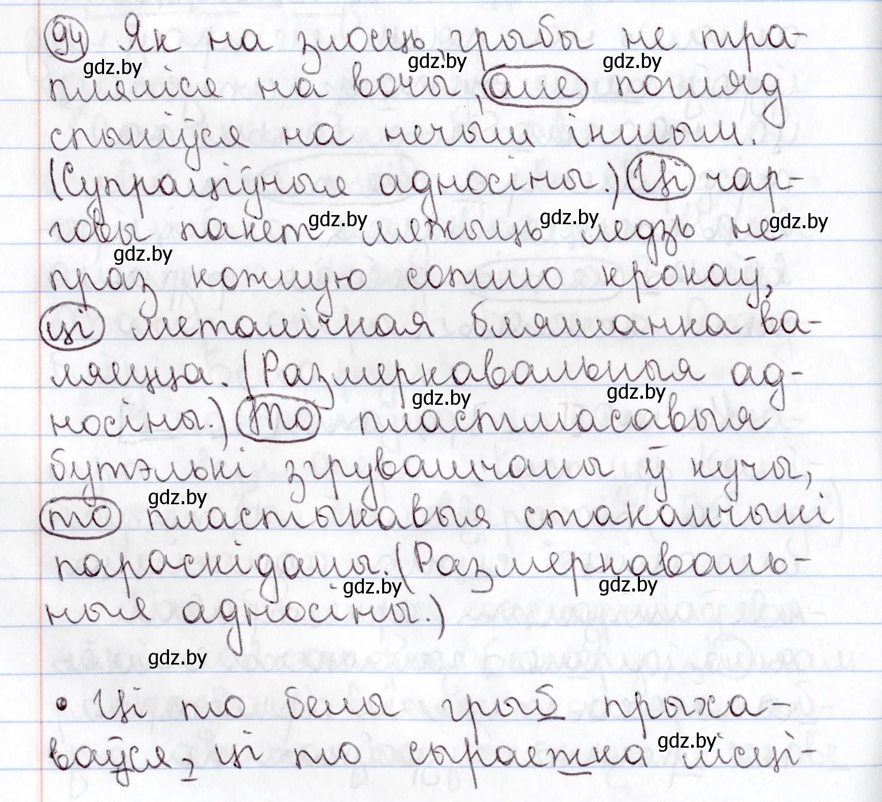 Решение номер 94 (страница 68) гдз по белорусскому языку 9 класс Валочка, Васюкович, учебник