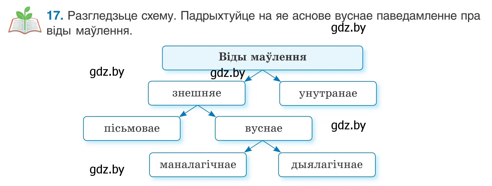 Условие номер 17 (страница 13) гдз по белорусскому языку 10 класс Валочка, Васюкович, учебник