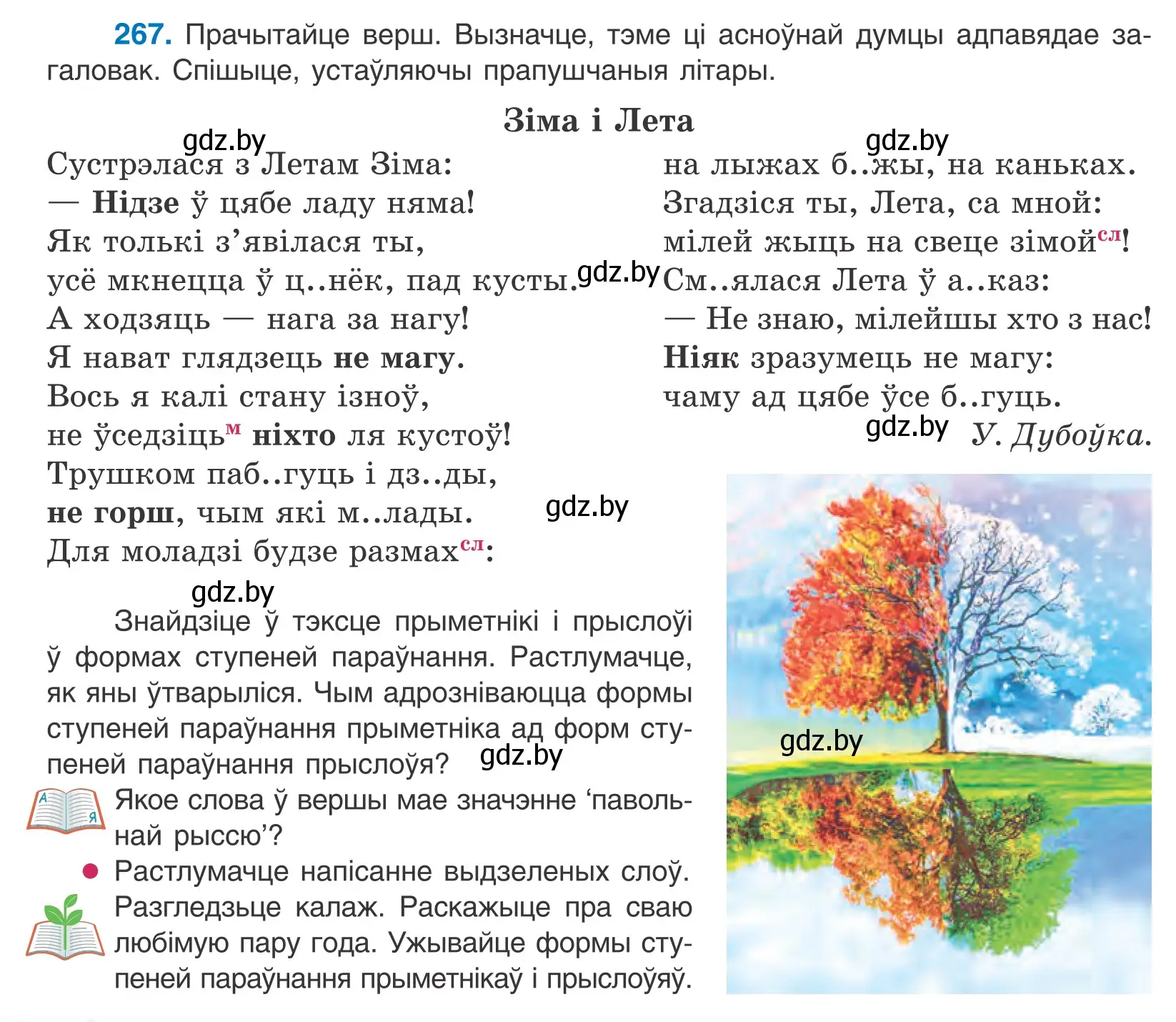 Условие номер 267 (страница 164) гдз по белорусскому языку 10 класс Валочка, Васюкович, учебник