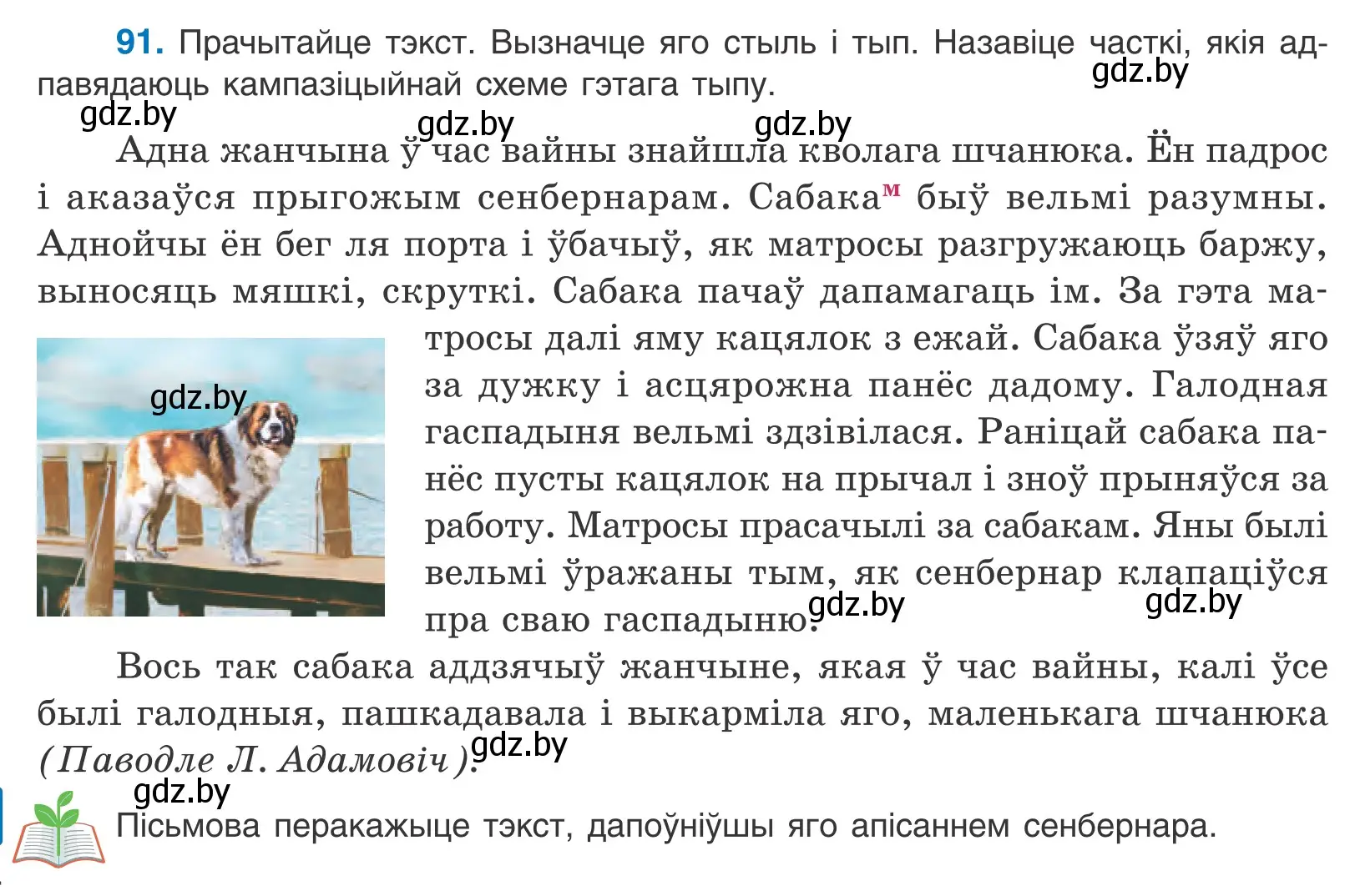 Условие номер 91 (страница 56) гдз по белорусскому языку 10 класс Валочка, Васюкович, учебник