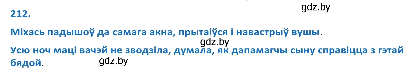 Решение 2. номер 212 (страница 121) гдз по белорусскому языку 10 класс Валочка, Васюкович, учебник