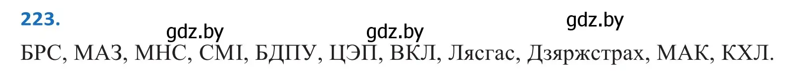 Решение 2. номер 223 (страница 134) гдз по белорусскому языку 10 класс Валочка, Васюкович, учебник