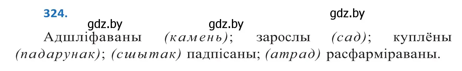 Решение 2. номер 324 (страница 199) гдз по белорусскому языку 10 класс Валочка, Васюкович, учебник