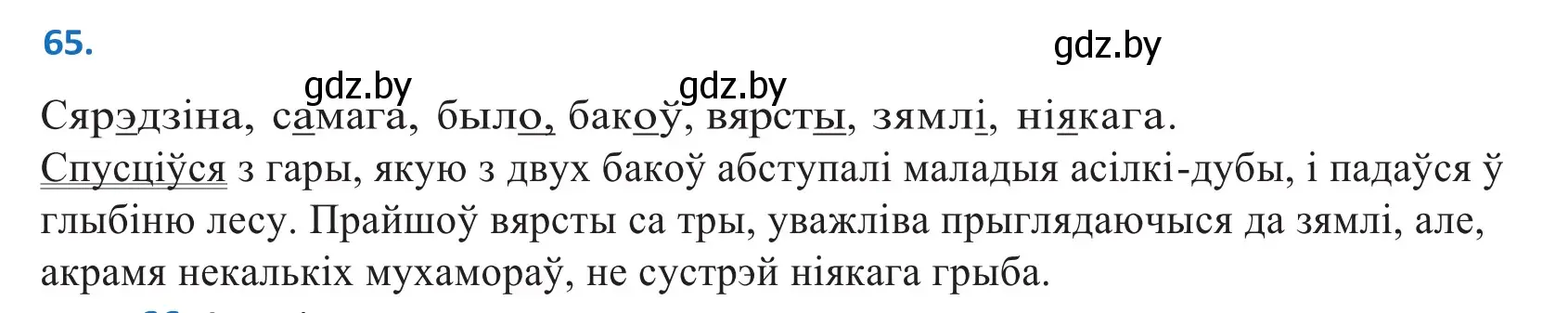 Решение 2. номер 65 (страница 44) гдз по белорусскому языку 10 класс Валочка, Васюкович, учебник