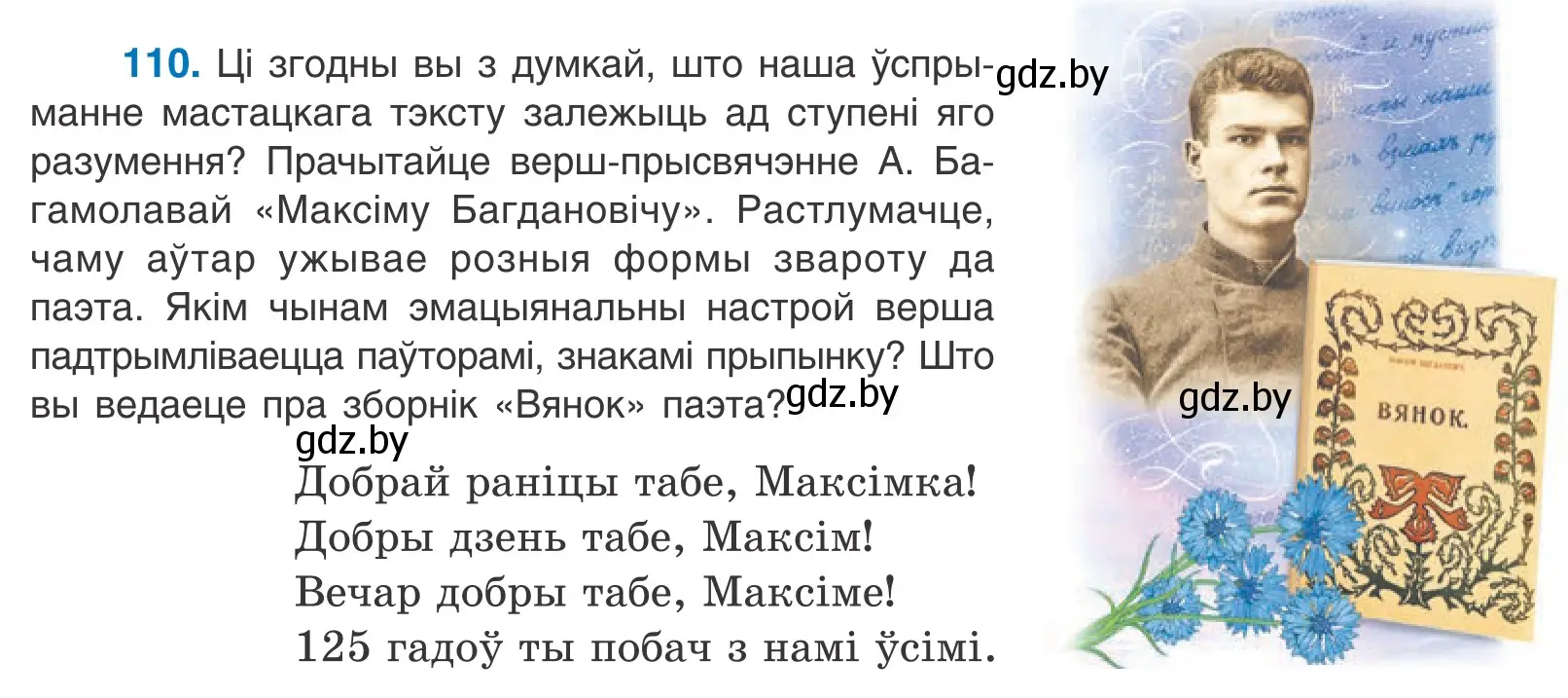 Условие номер 110 (страница 79) гдз по белорусскому языку 11 класс Валочка, Васюкович, учебник
