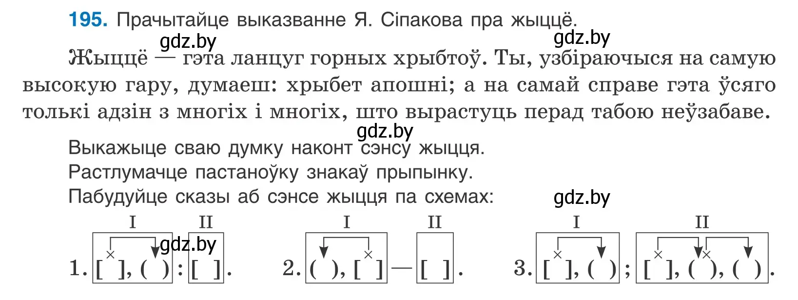 Условие номер 195 (страница 134) гдз по белорусскому языку 11 класс Валочка, Васюкович, учебник