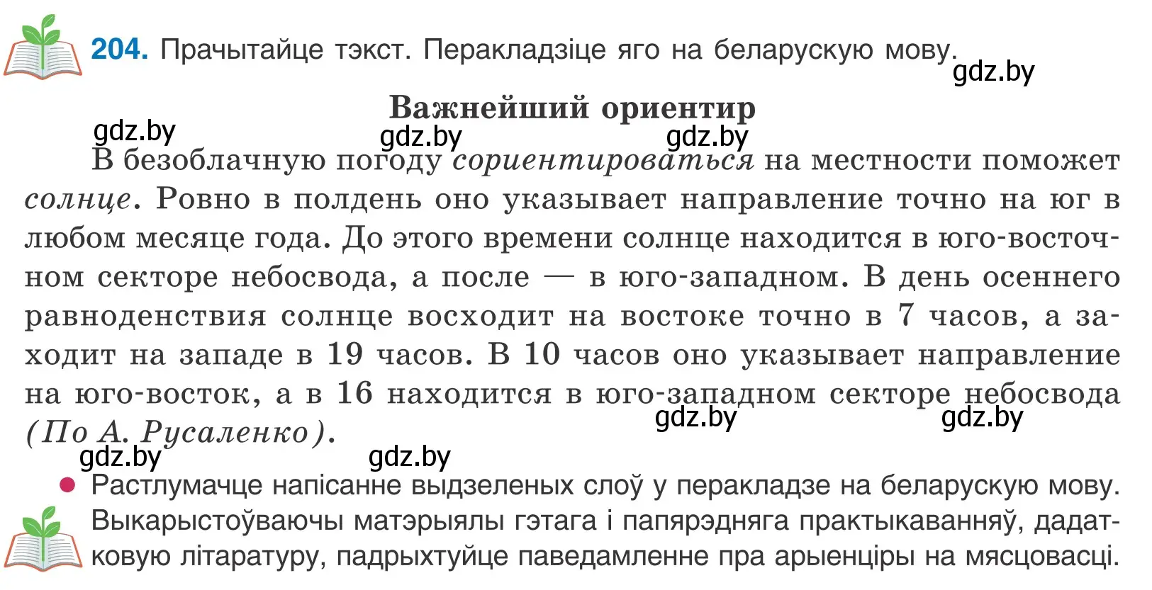 Условие номер 204 (страница 141) гдз по белорусскому языку 11 класс Валочка, Васюкович, учебник