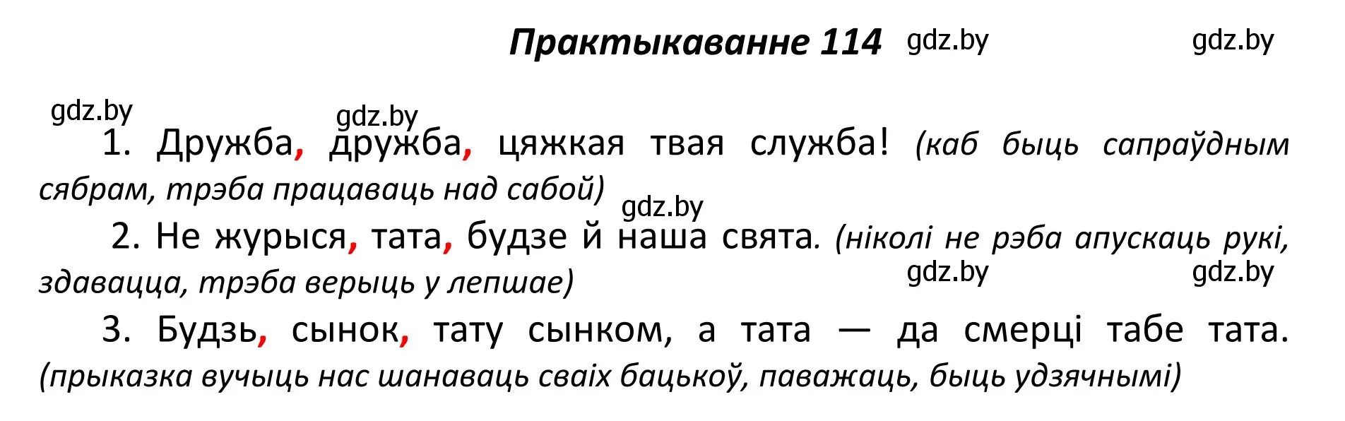 Решение номер 114 (страница 82) гдз по белорусскому языку 11 класс Валочка, Васюкович, учебник