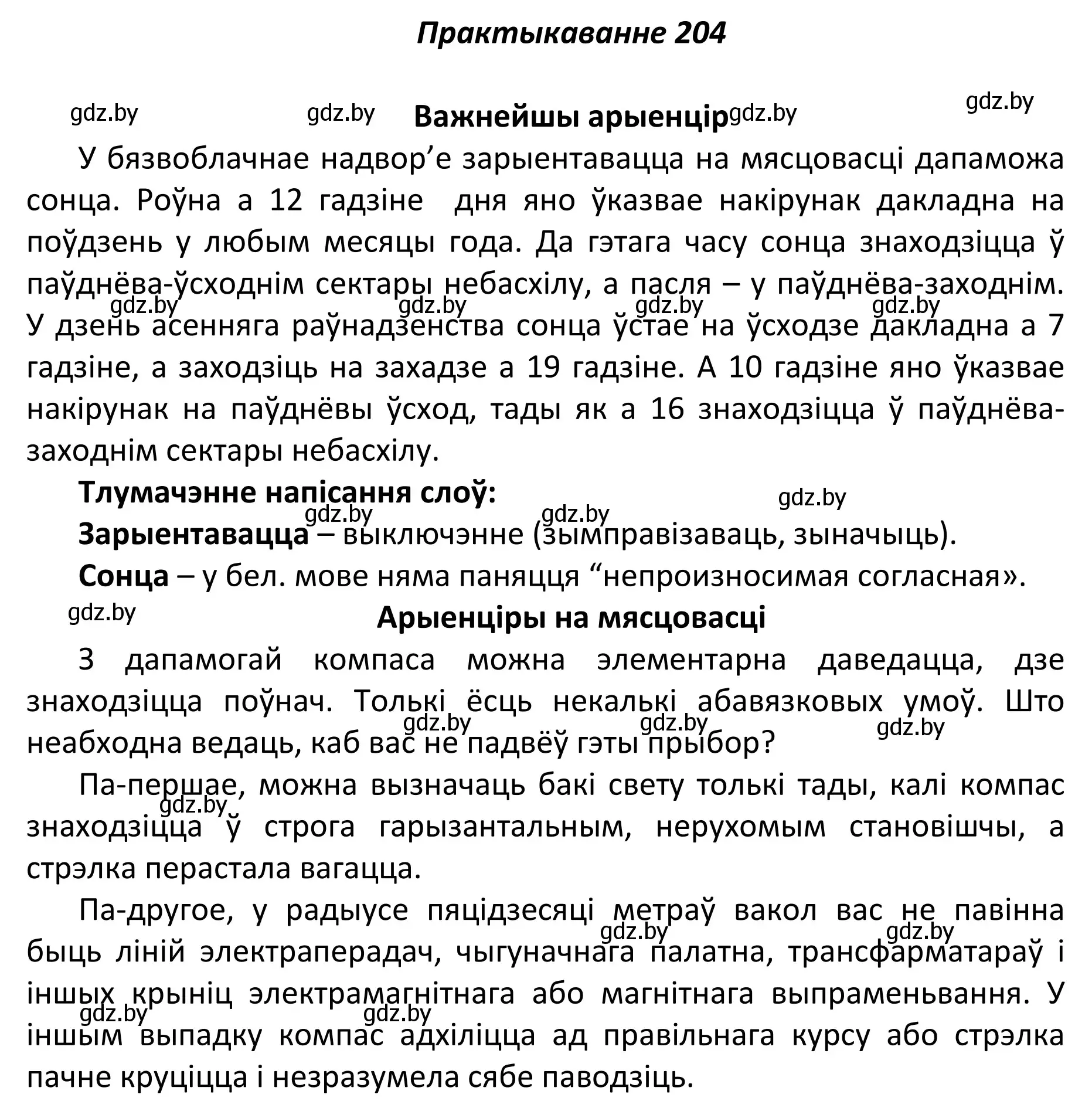 Решение номер 204 (страница 141) гдз по белорусскому языку 11 класс Валочка, Васюкович, учебник