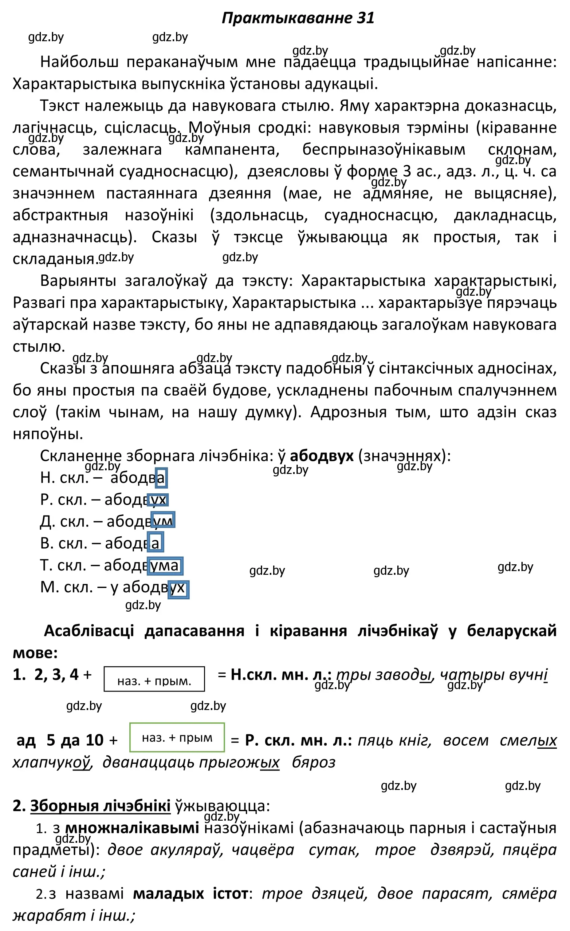 Решение номер 31 (страница 24) гдз по белорусскому языку 11 класс Валочка, Васюкович, учебник