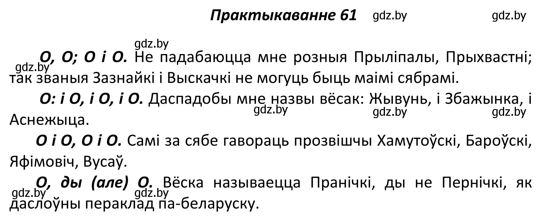 Решение номер 61 (страница 48) гдз по белорусскому языку 11 класс Валочка, Васюкович, учебник