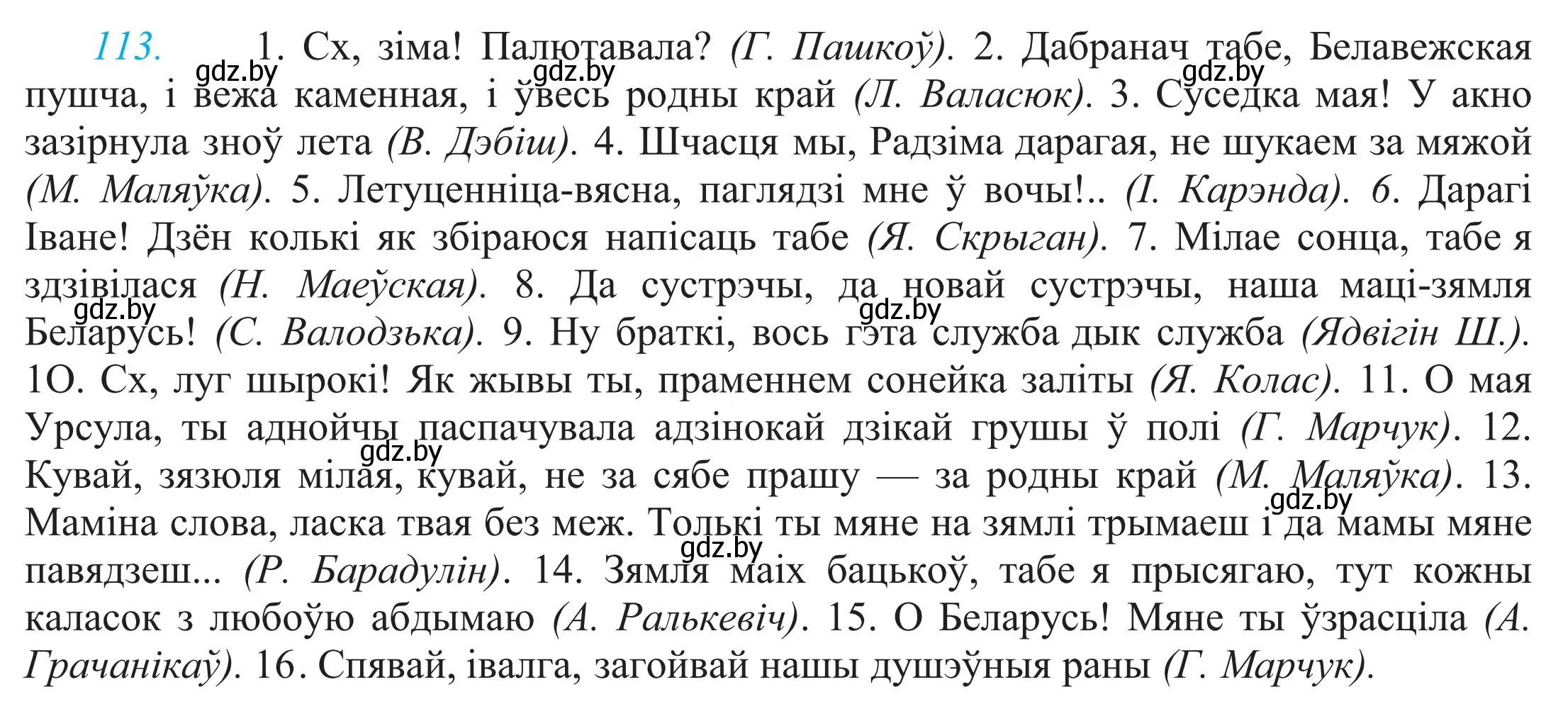 Решение 2. номер 113 (страница 81) гдз по белорусскому языку 11 класс Валочка, Васюкович, учебник