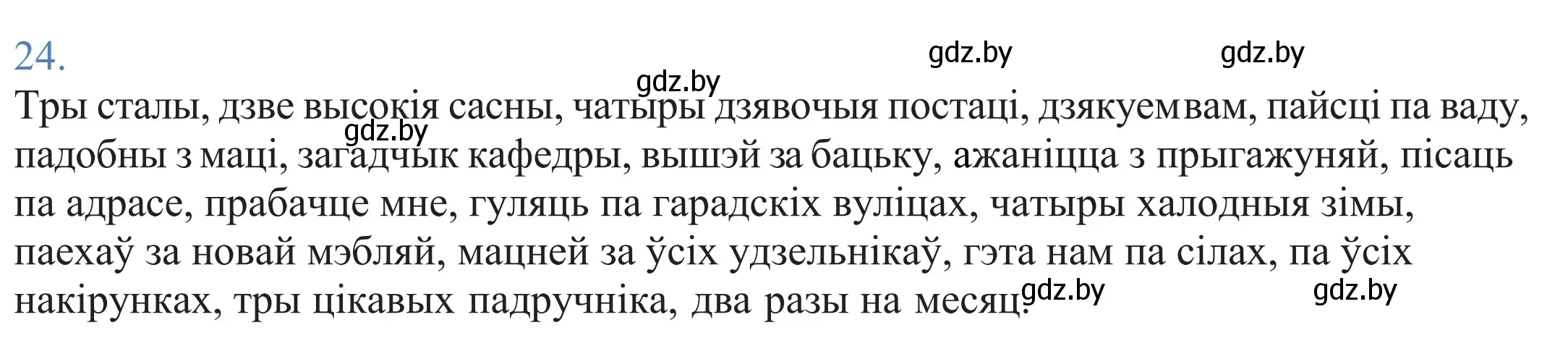 Решение 2. номер 24 (страница 20) гдз по белорусскому языку 11 класс Валочка, Васюкович, учебник