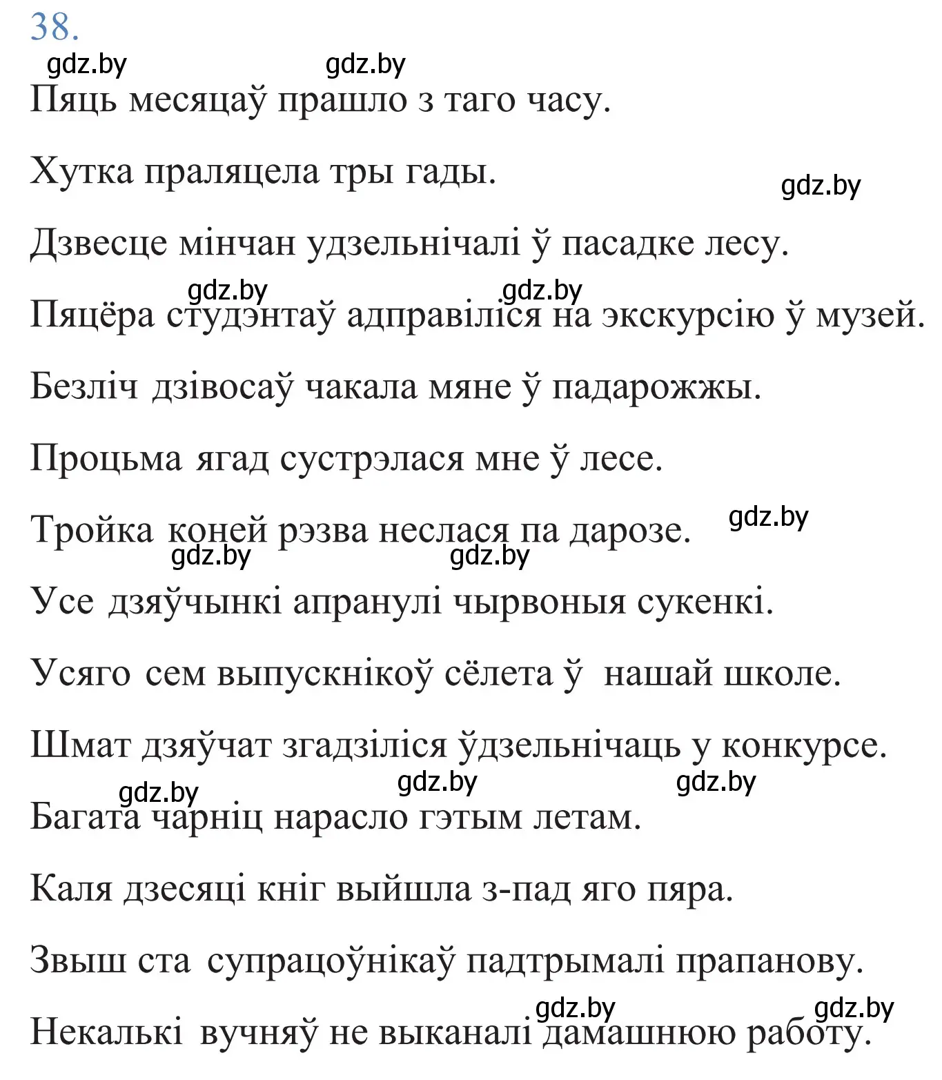 Решение 2. номер 38 (страница 30) гдз по белорусскому языку 11 класс Валочка, Васюкович, учебник