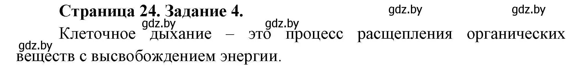 Решение номер 4 (страница 24) гдз по биологии 6 класс Лисов, Борщевская, рабочая тетрадь