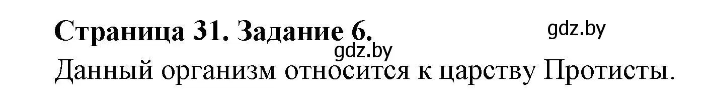 Решение номер 6 (страница 31) гдз по биологии 6 класс Лисов, Борщевская, рабочая тетрадь