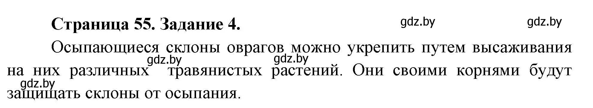 Решение номер 4 (страница 55) гдз по биологии 6 класс Лисов, Борщевская, рабочая тетрадь