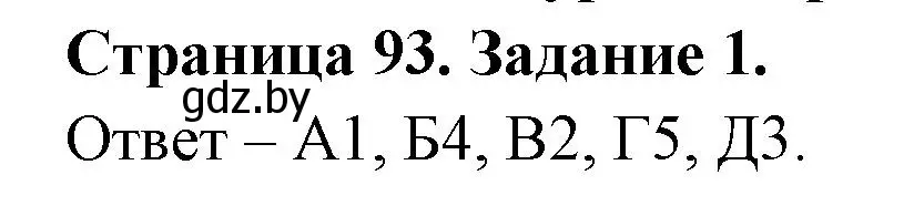 Решение номер 1 (страница 93) гдз по биологии 6 класс Лисов, Борщевская, рабочая тетрадь