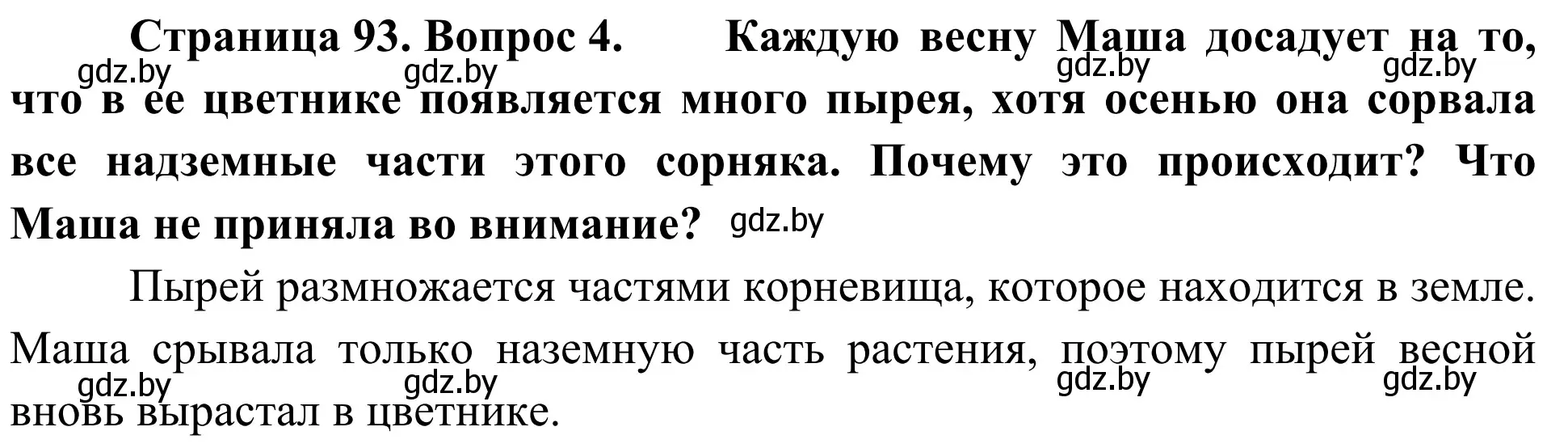 Решение номер 4 (страница 93) гдз по биологии 6 класс Лисов, учебник