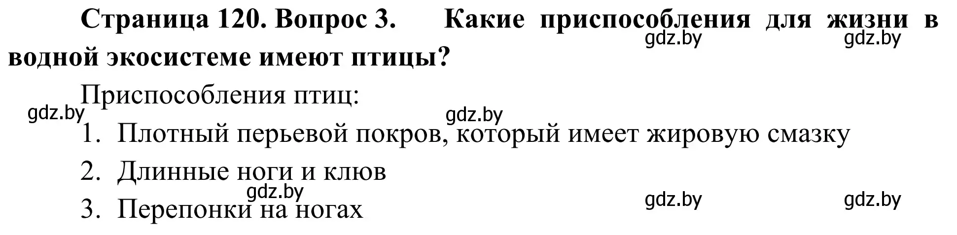 Решение номер 3 (страница 120) гдз по биологии 6 класс Лисов, учебник