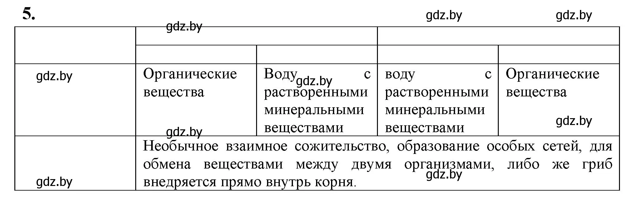 Решение номер 5 (страница 26) гдз по биологии 7 класс Лисов, рабочая тетрадь