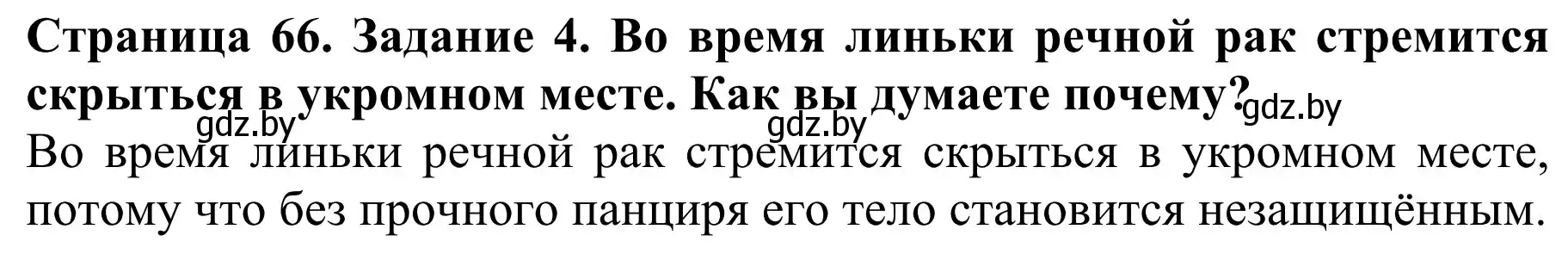 Решение номер 4 (страница 66) гдз по биологии 8 класс Бедарик, Бедарик, учебник