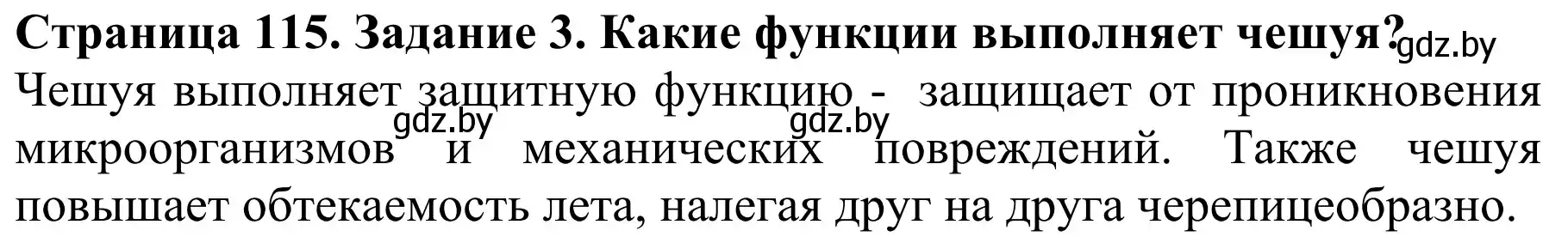 Решение номер 3 (страница 115) гдз по биологии 8 класс Бедарик, Бедарик, учебник