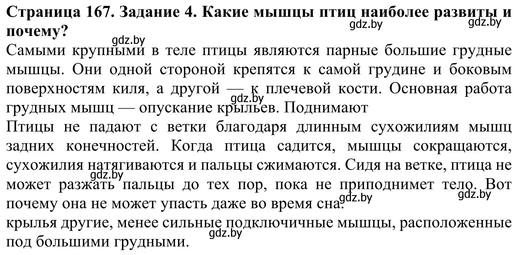 Решение номер 4 (страница 167) гдз по биологии 8 класс Бедарик, Бедарик, учебник