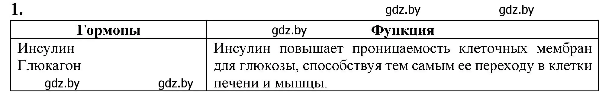 Решение номер 1 (страница 35) гдз по биологии 9 класс Борисов, Антипенко, рабочая тетрадь