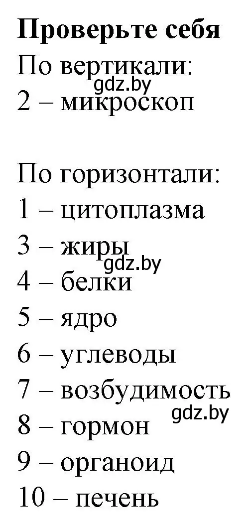 Решение  ПРОВЕРЬ СЕБЯ (страница 6) гдз по биологии 9 класс Борисов, Антипенко, рабочая тетрадь